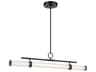 Riven 1-Light Black Linear Island Pendant