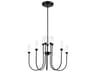 Moraine 10-Light Black Cylinder Chandelier