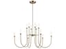 Moraine 12-Light Champagne Bronze Cylinder Chandelier