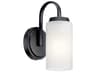 Kennewick 1-Light Black Glass Wall Sconce