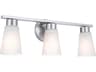Stamos 3-Light Brushed Nickel Glass Vanity Light