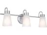 Erma 3-Light Brushed Nickel Glass Vanity Light