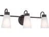 Erma 3-Light Olde Bronze Glass Vanity Light