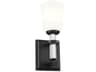 Rosalind 1-Light Black Crystal Wall Sconce