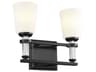Rosalind 2-Light Black Crystal Vanity Light