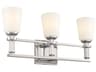 Rosalind 3-Light Polished Nickel Crystal Vanity Light
