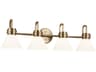 Farum 4-Light Champagne Bronze Glass Vanity Light