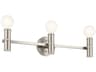 Torche 3-Light Brushed Nickel Vanity Light