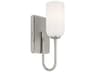 Solia 1-Light Polished Nickel Glass Wall Sconce