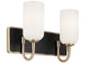 Solia 2-Light Champagne Bronze Glass Vanity Light