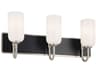 Solia 3-Light Brushed Nickel Glass Vanity Light
