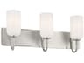 Solia 3-Light Polished Nickel Glass Vanity Light
