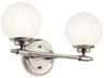Benno 2-Light Polished Nickel Vanity Light