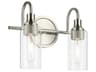 Kavi 2-Light Brushed Nickel Vanity Light