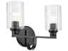 Gioe 2-Light Black Vanity Light
