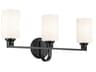 Gioe 3-Light Black Vanity Light