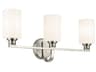 Gioe 3-Light Brushed Nickel Vanity Light