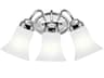 3-Light Chrome Glass Vanity Light
