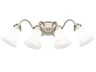 4-Light Brushed Nickel Glass Vanity Light