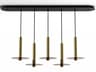 Combi Linear Multi-Light Pendant in Brushed Brass
