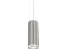 Cameo Brushed Nickel Cylinder Mini Pendant
