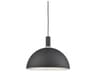 Archibald 1-Light Black Gold Dome Pendant