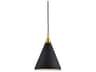 Dorothy 1-Light Black Gold Mini Pendant