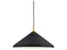 Dorothy 1-Light Black Gold Pendant