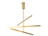 Vega Brushed Gold Linear Chandelier