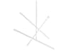 Vega White Linear Chandelier