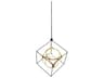 Monza Black Antique Brass Geometric Chandelier