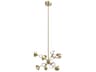 Geode Brushed Gold Sputnik Chandelier