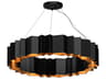 Akira 12-Light Black Gold Geometric Chandelier