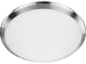 Malta Brushed Nickel Round Flush Mount
