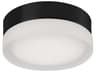 Bedford Black Round Flush Mount