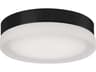 Bedford Black Round Flush Mount