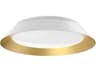 Jasper White Gold Round Flush Mount