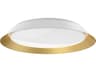 Jasper White Gold Round Flush Mount