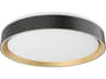 Essex Black Gold Round Flush Mount