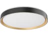 Essex Black Gold Round Flush Mount