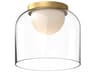 Cedar Brushed Gold Dome Flush Mount