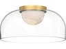 Cedar Brushed Gold Dome Flush Mount