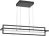 Mondrian Black Geometric Linear Island Pendant