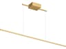 Vega Minor Brushed Gold Linear Island Pendant