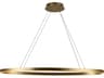 Ovale Brushed Gold Linear Island Pendant