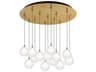 Bolla 13-Light Brushed Gold Globe Pendant