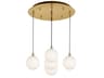 Bolla 5-Light Brushed Gold Globe Pendant