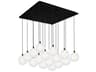 Bolla 16-Light Black Globe Pendant
