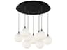 Bolla 9-Light Black Globe Pendant