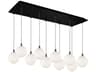 Bolla 10-Light Black Globe Island Pendant